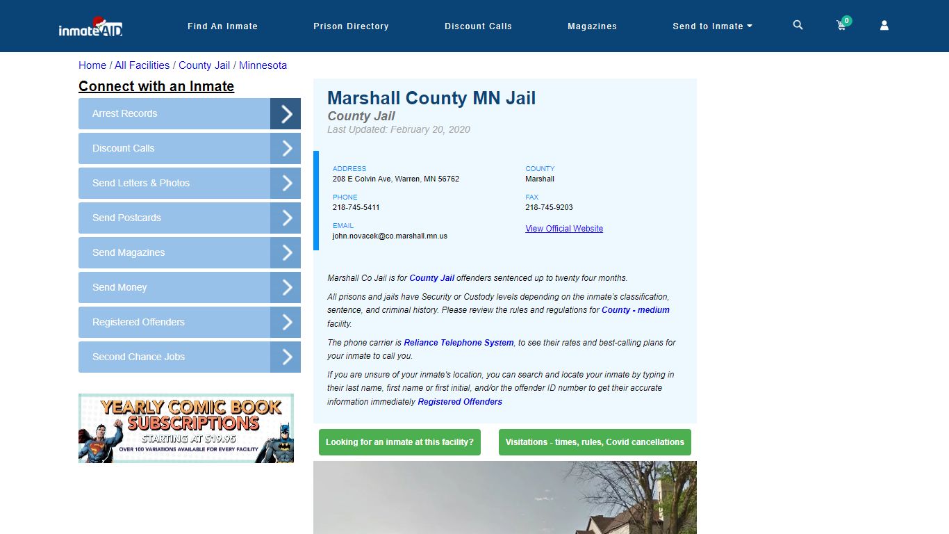 Marshall County MN Jail - Inmate Locator - Warren, MN