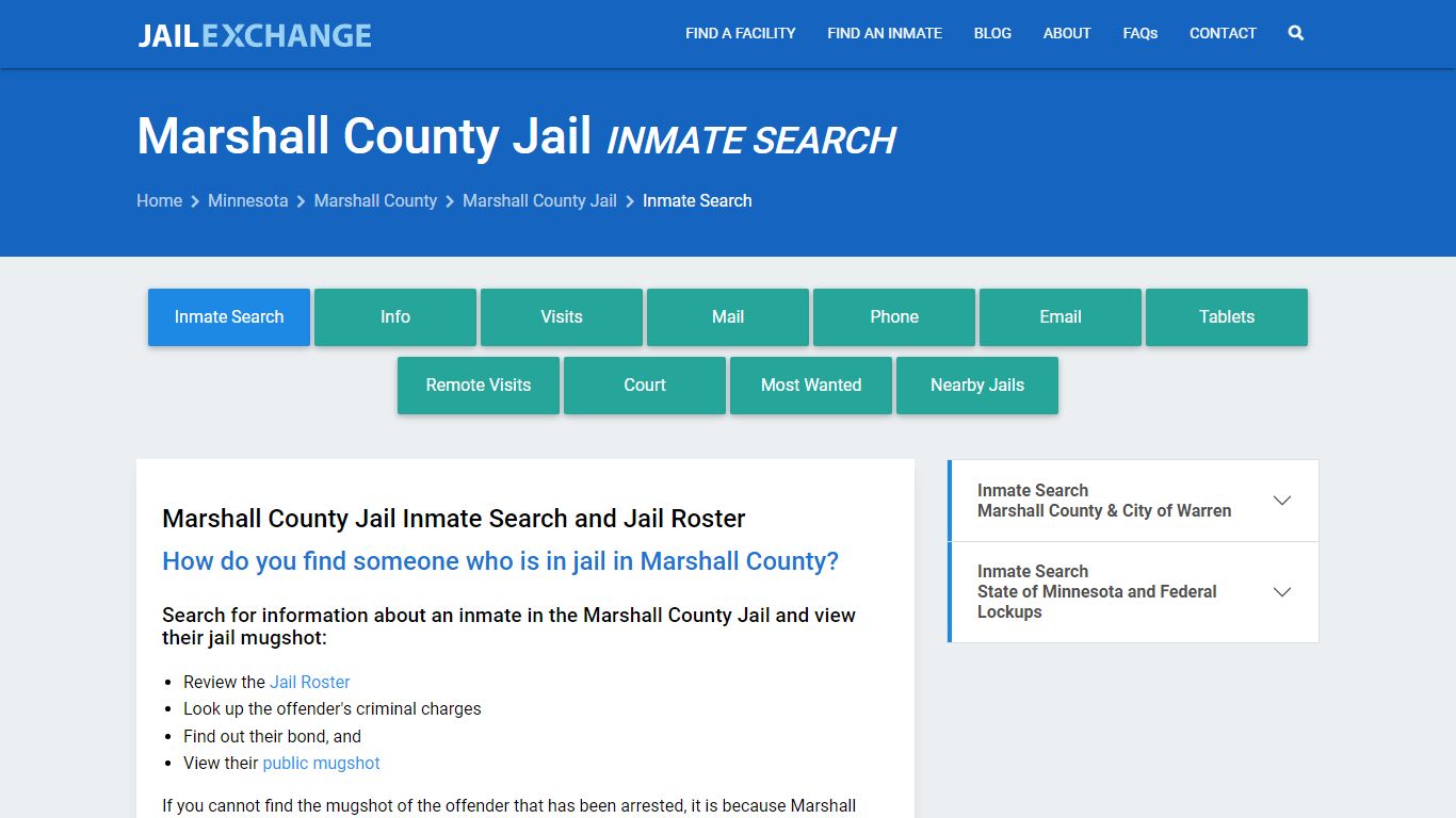 Marshall County Inmate Search | Arrests & Mugshots | MN - Jail Exchange